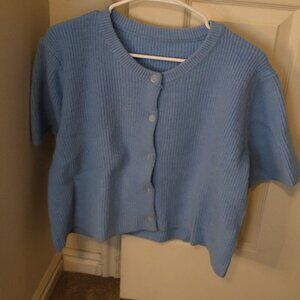 Amazon Short-Sleeved Button-Up Sweater